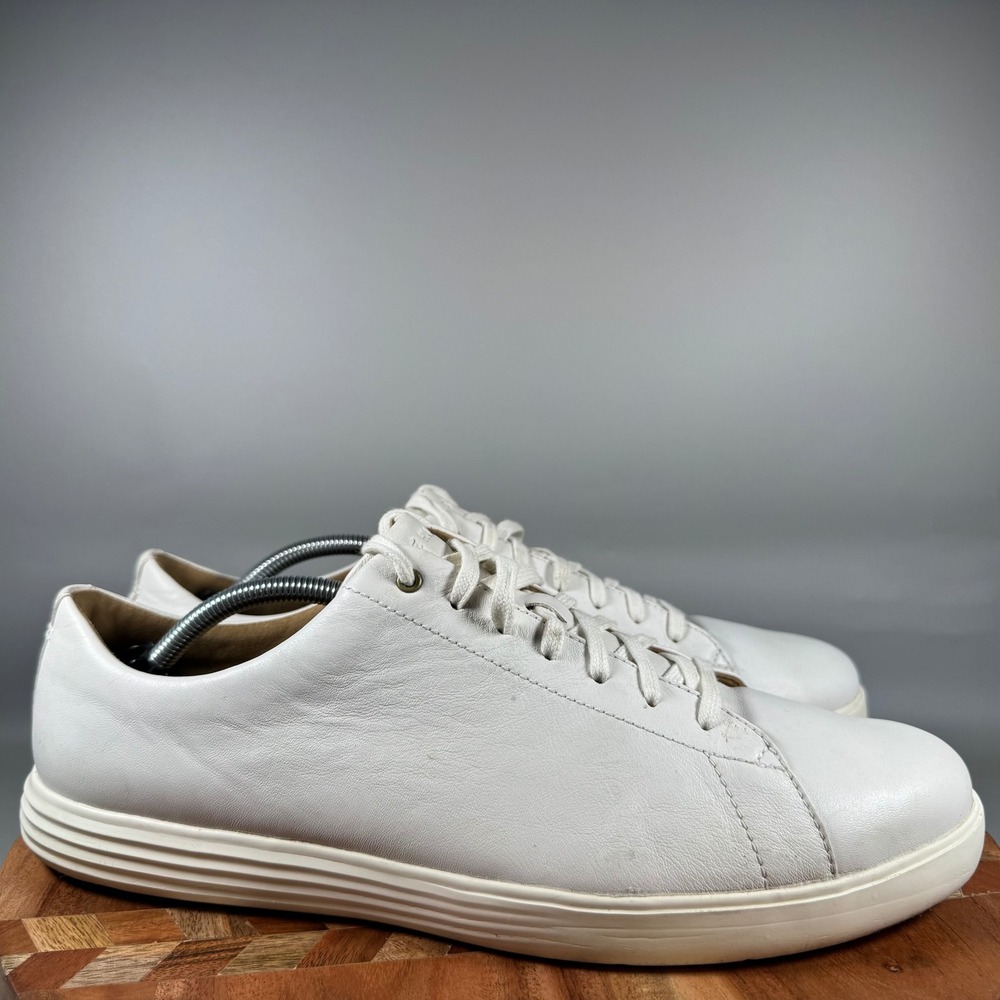 Cole Haan Mens Grand Crosscourt II White Leather Sneakers C26515 Size 12M